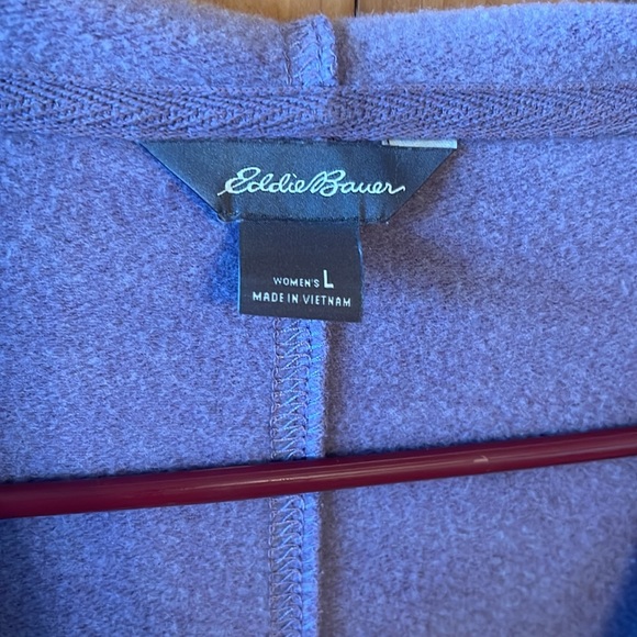 Eddie Bauer purple fleece hooded jacket. Super soft and comfy. NWOT. - Picture 3 of 10